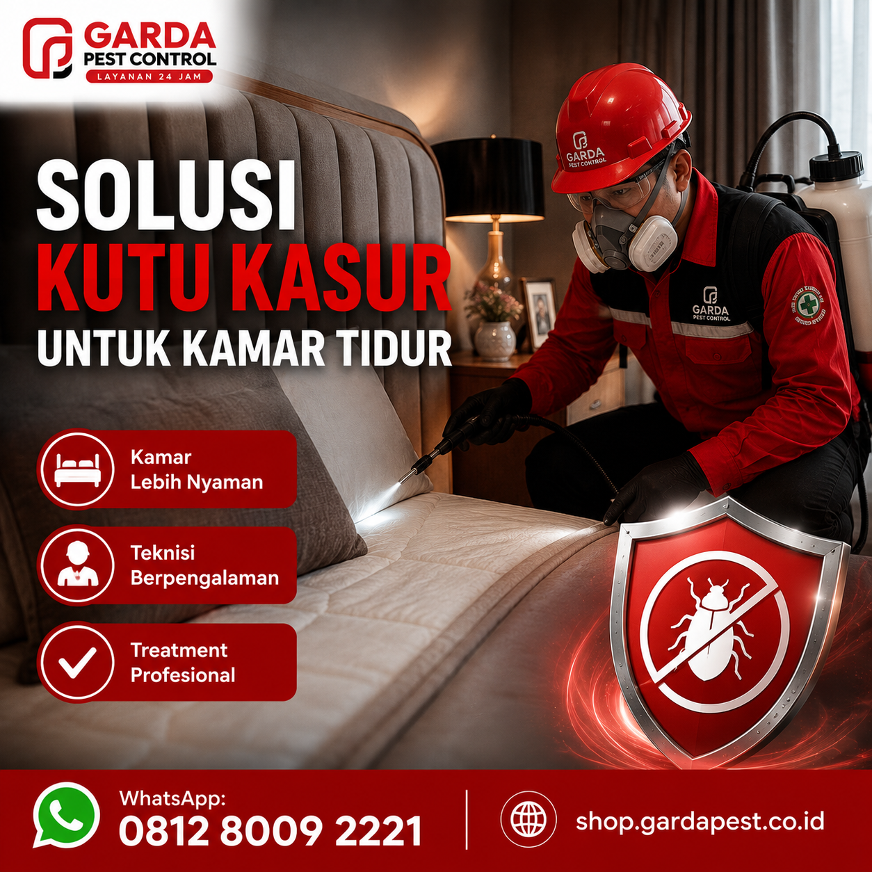biaya jasa pembasmi kutu kasur di Cikarang dan Perkiraan Tarif Terbaru