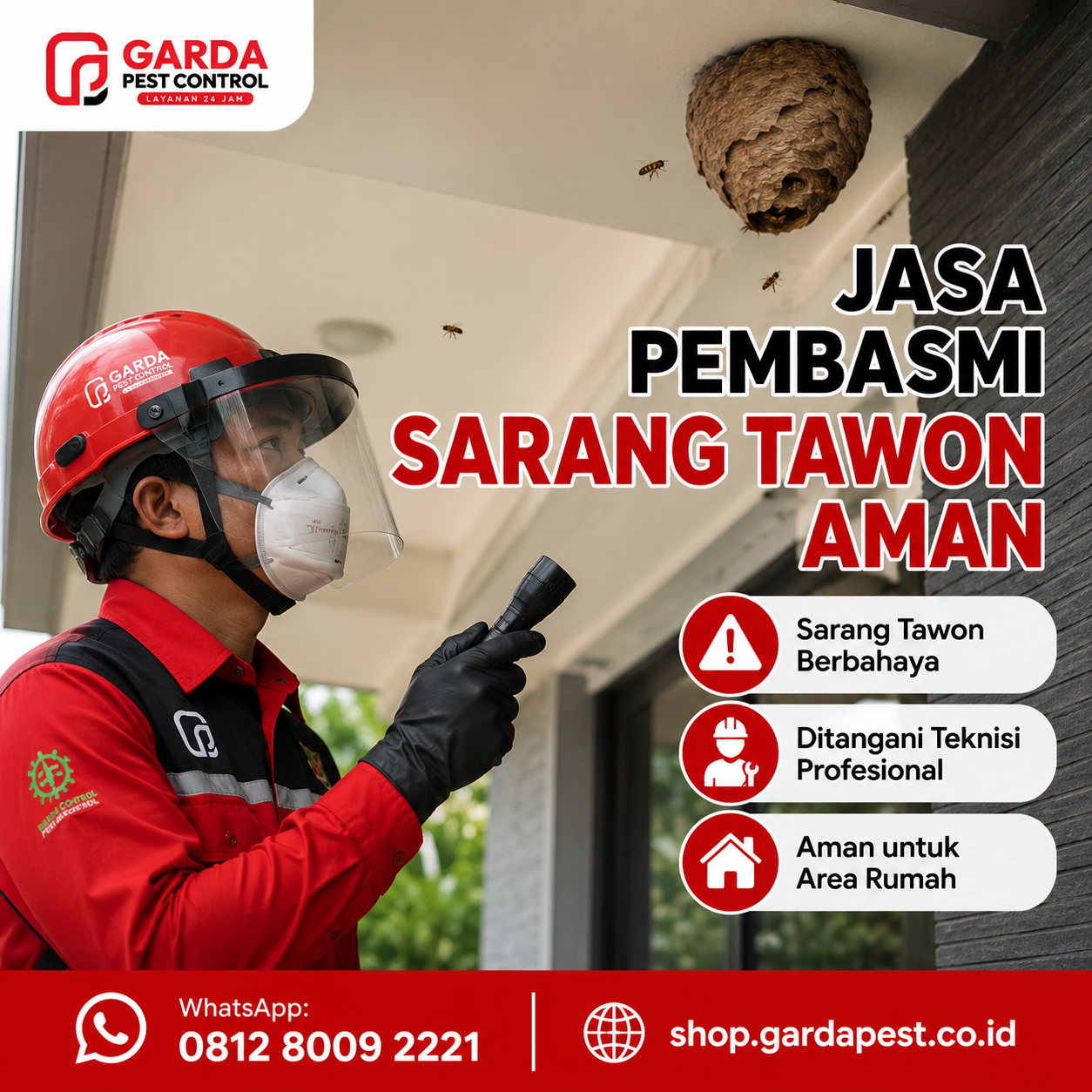 Jasa Pembasmi Tawon Terdekat: Solusi Penanganan Sarang Tawon Aman dan Cepat