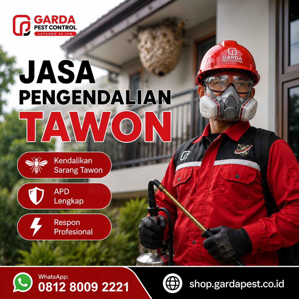 Biaya Jasa Pembasmi Sarang Tawon Cikarang dan Penanganan Terpercaya