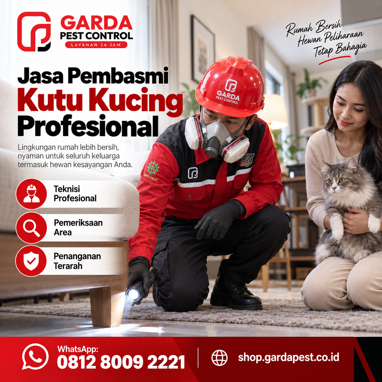 Jasa Pembasmi Kutu Kucing Cikarang Aman untuk Hewan