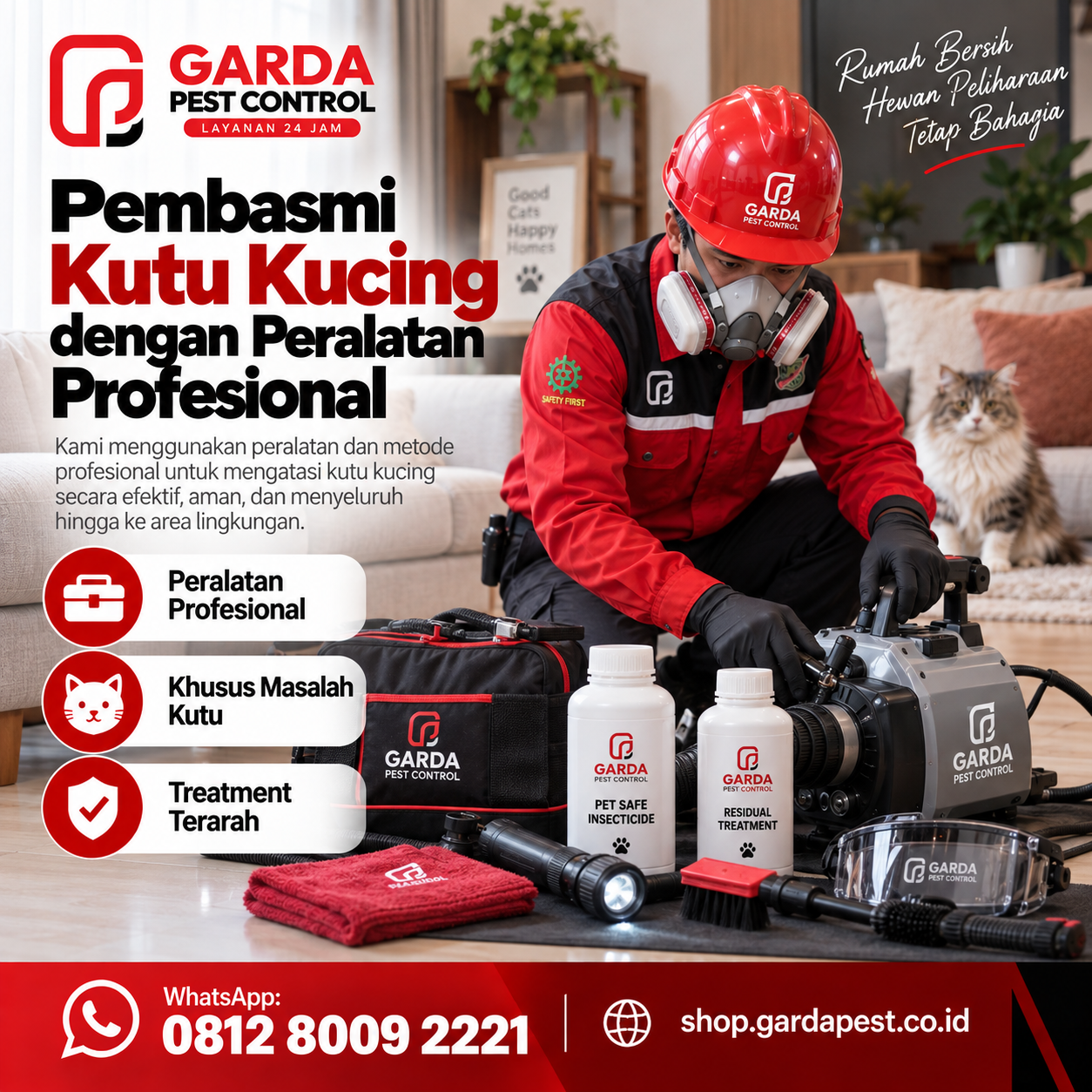 Jasa Pembasmi Kutu Kucing dengan Treatment Profesional